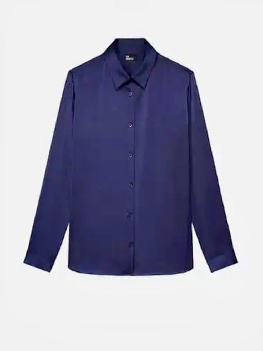 THE KOOPLES 100% Silk Navy Button-Down Blouse NWT Size Small - Picture 3 of 12
